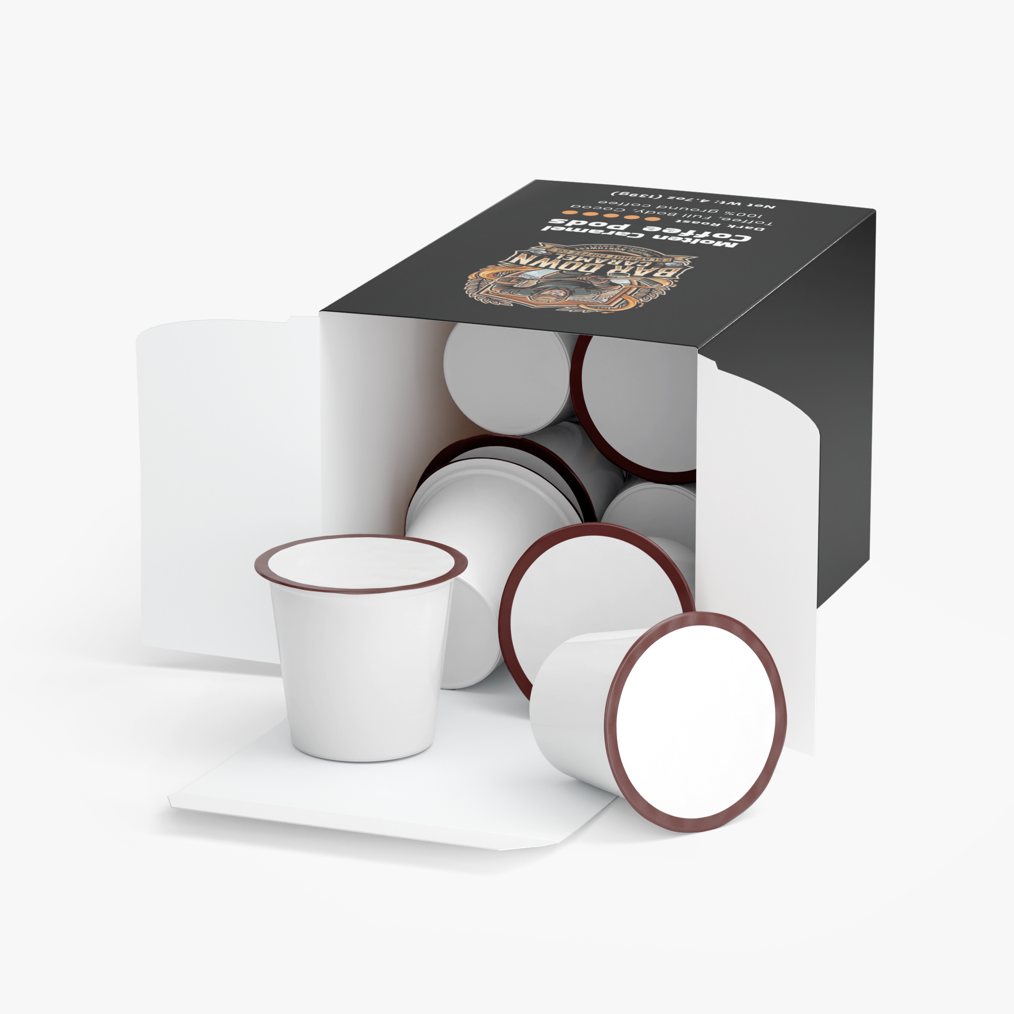 Bar down caramel (dark roast pods)
